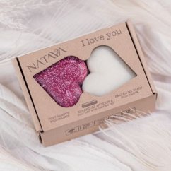 Darčeková kazeta Srdce - tuhý šampón + balzam + mydlenka Natava