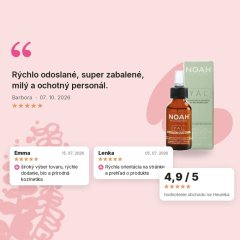 Sérum na vlasy s kyselinou hyalurónovou Noah 20ml, hodnotenia zákazníkov Sérum na vlasy s kyselinou hyalurónovou Noah 20ml, hodnotenia zákazníkov