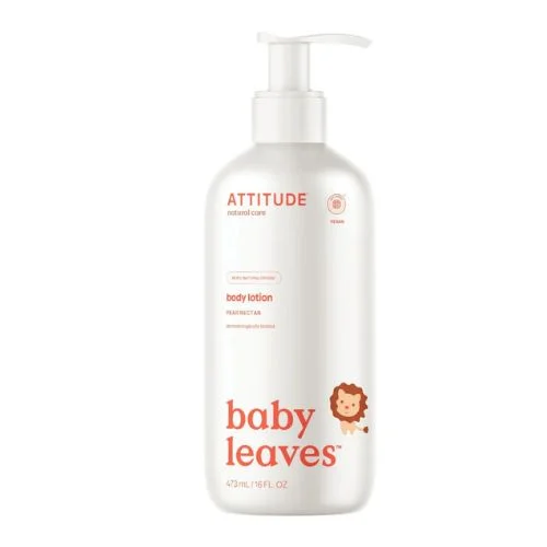 Baby leaves Detské telové mydlo a šampón (2v1) s vôňou Hruškovej šťavy Attitude 473ml