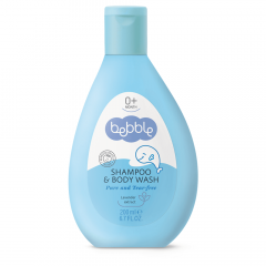 Dětský šampon a mycí gel s levandulí Bebble 200 ml