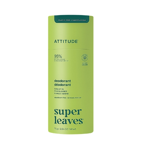 Natural deodorant Attitude Super leaves - pear and amber 75g PLASTIC-FREE