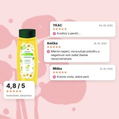 Šampón na všetky typy vlasov Harmanček Aroma 400 ml, hodnotenia zákazníkov