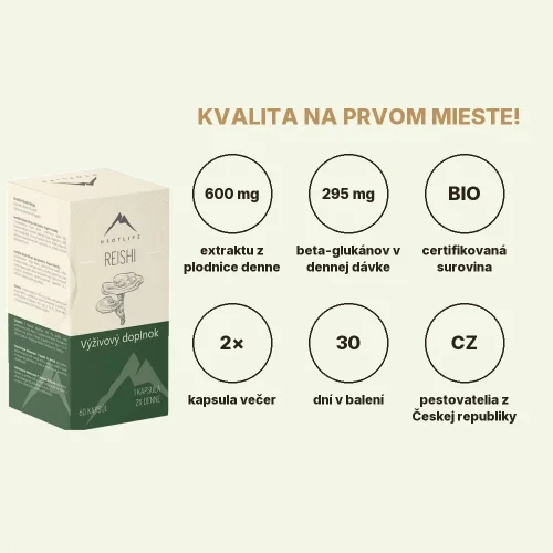Reishi Hrotlife 60 cps, kvalita a výhody