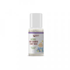 Prírodný detský sprchový gél a šampón 2v1 s bylinkami Wooden Spoon 10ml vzorka