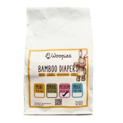 Eko dětské plenky Wooden Spoon Woopies MEDIUM 3ks vzorek