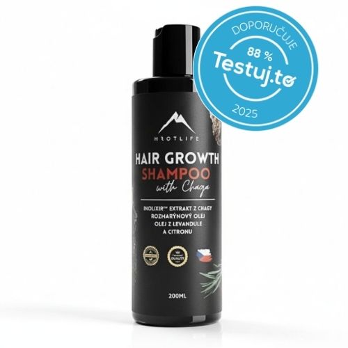 Shampoo with chaga extract for hair growth Hrotlife 200ml