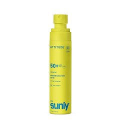 Dětský minerální opalovací krém ve spreji ATTITUDE Sunly SPF 50+ bez vůně 75 ml Dětský minerální opalovací krém ve spreji ATTITUDE Sunly SPF 50+ bez vůně 75 ml