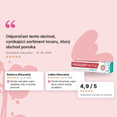 Prebiotická zubná pasta Parodont Active 75ml, hodnotenia zákazníkov