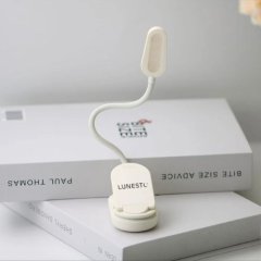 LED Leseleuchte ohne Blauanteil mit Clip-on weiß Lunesto