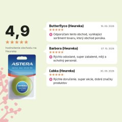Dentálna medzizubná niť mentolová Astera 50m, hodnotenia zákazníkov