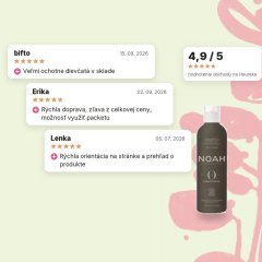 Šampón pre objem jemných vlasov Grep a zelený čaj Noah 250ml, hodnotenia zákazníkov Šampón pre objem jemných vlasov Grep a zelený čaj Noah 250ml, hodnotenia zákazníkov