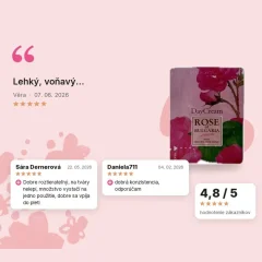 Denný pleťový krém z ružovej vody Rose of Bulgaria 2ml vzorka, hodnotenia zákazníkov
