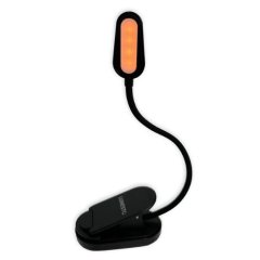 LED Leseleuchte ohne Blauanteil mit Clip-on schwarz Lunesto