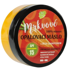 Mrkvové opaľovacie maslo SPF15 s betakaroténom VIVACO 150 ml Mrkvové opaľovacie maslo SPF15 s betakaroténom VIVACO 150 ml