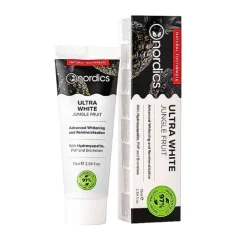 Folyékony fogzománcot tartalmazó fogkrém Ultra White Jungle Fruit Nordics 75ml