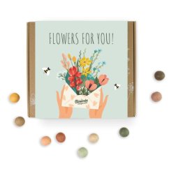 Semienkové bomby - darčekový box Kytica Blossombs 9ks