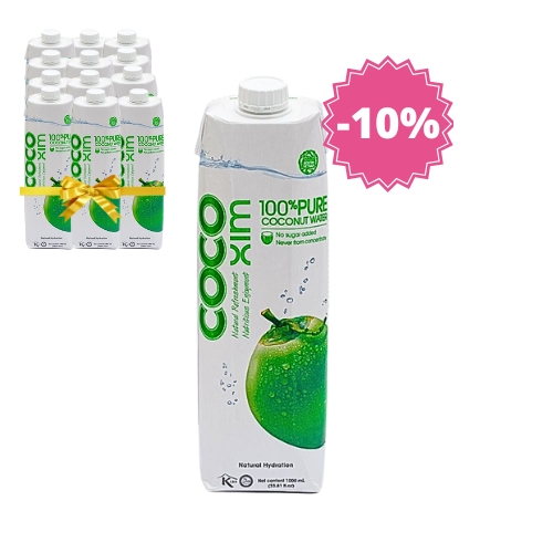 Pakiet XL - Woda kokosowa 100% Pure COCOXIM 12x1000 ml