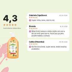 Mydlo na ruky - šťavnatý melón Aroma 500 ml, hodnotenia zákazníkov