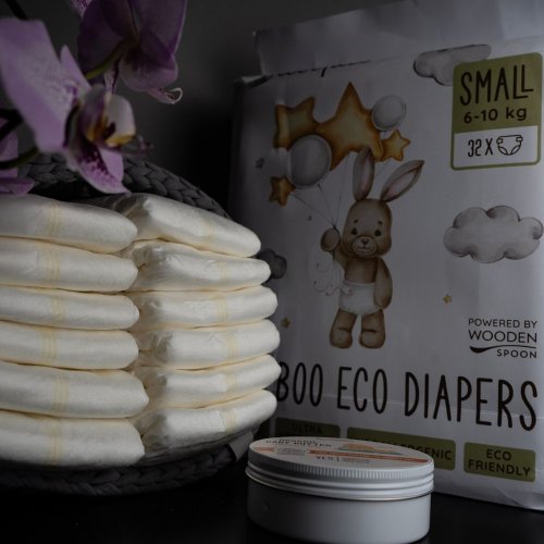 Eko pieluszki dziecięce Wooden Spoon Woopies SMALL 3 szt. próbka
