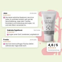 Bio-Creme-Deodorant mit Mikrosilber Wooden Spoon 40 ml, Kundenbewertung Bio-Creme-Deodorant mit Mikrosilber Wooden Spoon 40 ml, Kundenbewertung