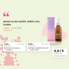 Širokospektrálně rozjasňující sérum Luminous Rose Alteya Organics 30ml, hodnocení zákazníků