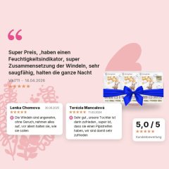 XL Packung Woopies Baby EKO Windeln SMALL (6-10kg) Wooden Spoon 3x32 Stück, Kundenbewertungen