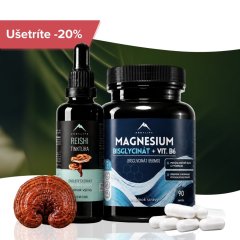 Spánok - Reishi tinktúra 50ml a Magnézium bisglycinát 90pcs Hrotlife