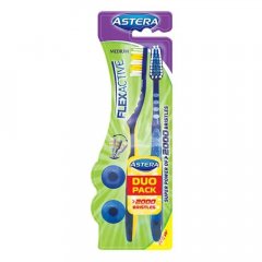 Zubná kefka Astera Flex Active 1+1 medium AROMA