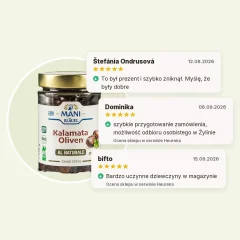 Oliwki Kalamata al naturale bez pestek organiczne MANI 175g Oliwki Kalamata al naturale bez pestek organiczne MANI 175g