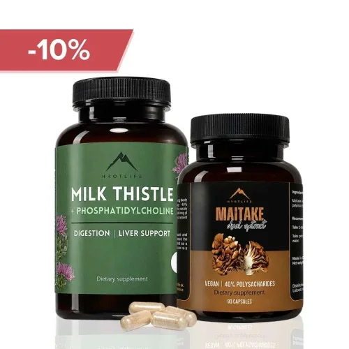 Májtámogatás - Maitake 90cps + Máriatövis (Szilimarin 80 %) 90cps Hrotlife