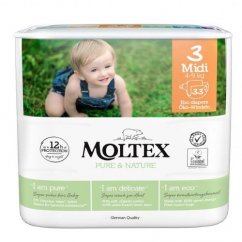 Pieluszki Moltex Pure & Nature Midi 4-9 kg 33szt