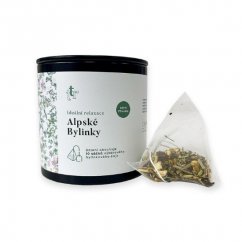 Čajové pyramídy Alpské bylinky v dóze The Tea Republic 10ks