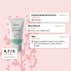 Organikus, krémes, dezodor innovatív applikátorral Sensitive Wooden Spoon 40 ml, vásárlói értékelések
