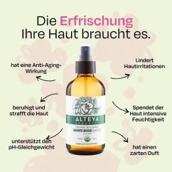 Rosenwasser aus weißer Rose Alteya Organics im Glas 240 ml