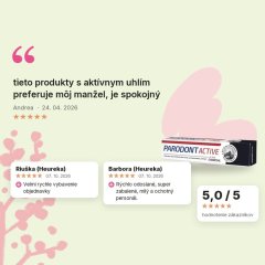 Zubná pasta Charcoal Parodont Active 75 ml, hodnotenia zákazníkov