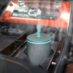 Ultrazvukový difuzér pre esenciálne oleje do auta čierny Bioruža 100ml
