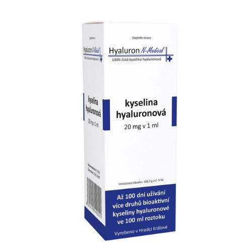 100% bioaktívna kyselina hyalurónová Hyaluron (roztok) N-Medical 100ml