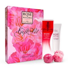 Zestaw upominkowy - mydło, różowe perfumy, krem do rąk Rose of Bulgaria Zestaw upominkowy - mydło, różowe perfumy, krem do rąk Rose of Bulgaria