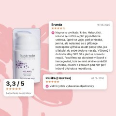 Zosvetľujúci denný krém na pleť s SPF 50+ Melabel Biotrade 50ml, hodnotenia zákazníkov