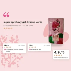 Sprchový gél z ružovej vody Rose of Bulgaria 12ml vzorka, hodnotenia zákazníkov