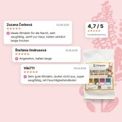 Öko-Babywindeln Wooden Spoon Woopies SMALL 3 Stk. Probe, Kundenbewertungen