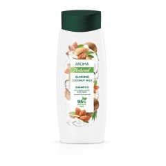 Šampon na mastné kořínky a suché konce vlasů Mandle a kokosové mléko Aroma 400 ml Šampon na mastné kořínky a suché konce vlasů Mandle a kokosové mléko Aroma 400 ml