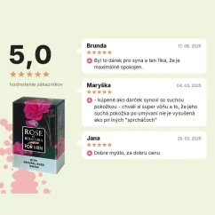 Mydlo z ružovej vody pre mužov Rose of Bulgaria 100 g, hodnotenia zákazníkov