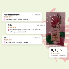 Šampón na vlasy z ružovej vody Rose of Bulgaria 12ml vzorka, hodnotenia zákazníkov Šampón na vlasy z ružovej vody Rose of Bulgaria 12ml vzorka, hodnotenia zákazníkov