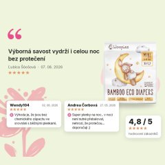Woopies dětské EKO pleny MINI (3-8kg) Wooden Spoon 36ks, hodnocení zákazníků