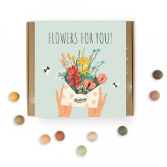 Bomby nasienne - pudełko upominkowe Bukiet Kwiatów 9 szt