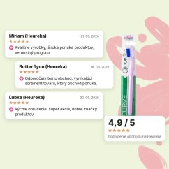 Zubná kefka Ultra Soft s ergonomickým zahnutím 6580 štetín svetlo fialová s modrými štetinami Nordics Oral Care, hodnotenia zákazníkov Zubná kefka Ultra Soft s ergonomickým zahnutím 6580 štetín svetlo fialová s modrými štetinami Nordics Oral Care, hodnotenia zákazníkov
