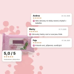 Vlhčené antibakteriálne obrúsky na ruky Rose of Bulgaria 15ks, hodnotenia zákazníkov Vlhčené antibakteriálne obrúsky na ruky Rose of Bulgaria 15ks, hodnotenia zákazníkov
