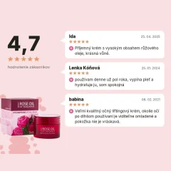 Očný liftingový krém s ružovým olejom Regina Roses 30 ml, hodnotenia zákazníkov