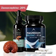 Sen - Nalewka z Reishi 50ml i Bisglicynian magnezu 90szt. Hrotlife
